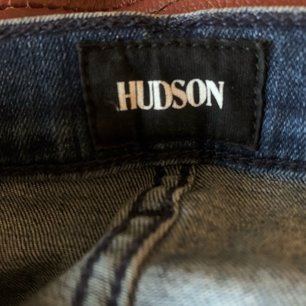 Hudson Natalie 27 R 4 super skinny blue denim jeans Women’s fringed hems - Picture 13 of 14